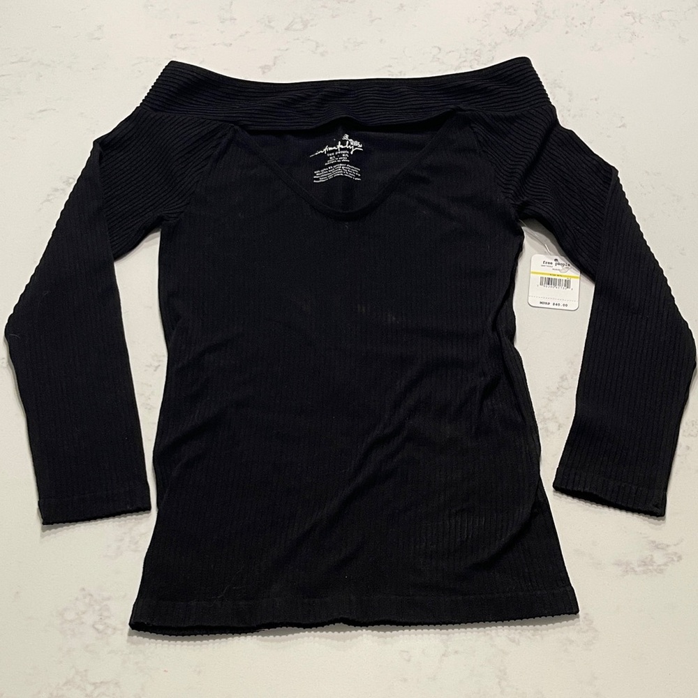 NWT Free People Intimately Find Me long sleeve cutout top Size M/L